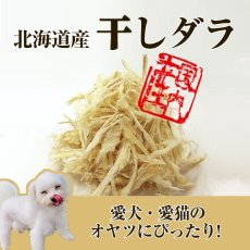 画像2: 【国産 無添加】ほぐしタラ 40g 犬用 犬 おやつ タラ ほぐしたら ほしだら 干しダラ ペット おやつ ペット 猫用 犬 猫 低カロリー 鱈 たら タラ 魚 ドッグフード おやつ 高タンパク 高たんぱく 低脂質ペットおやつ 無着色【メール便送料無料】 (2)